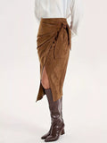 Wrap Midi Skirt