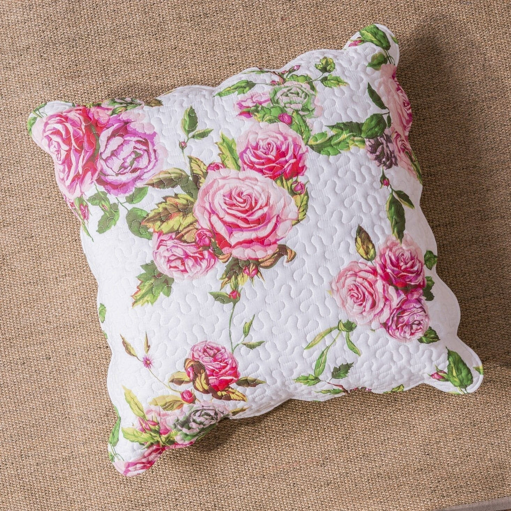 DaDa Bedding Romantic Roses Floral Bed in a Bag Set - Pink Cottage Bedding