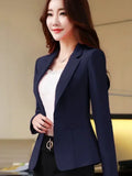 Women's Fit and Tailored Blazer Jacket for Spring and Autumn Casual Business