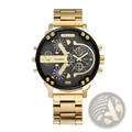 Dual Time Luxury Steel Quartz Mens Watch