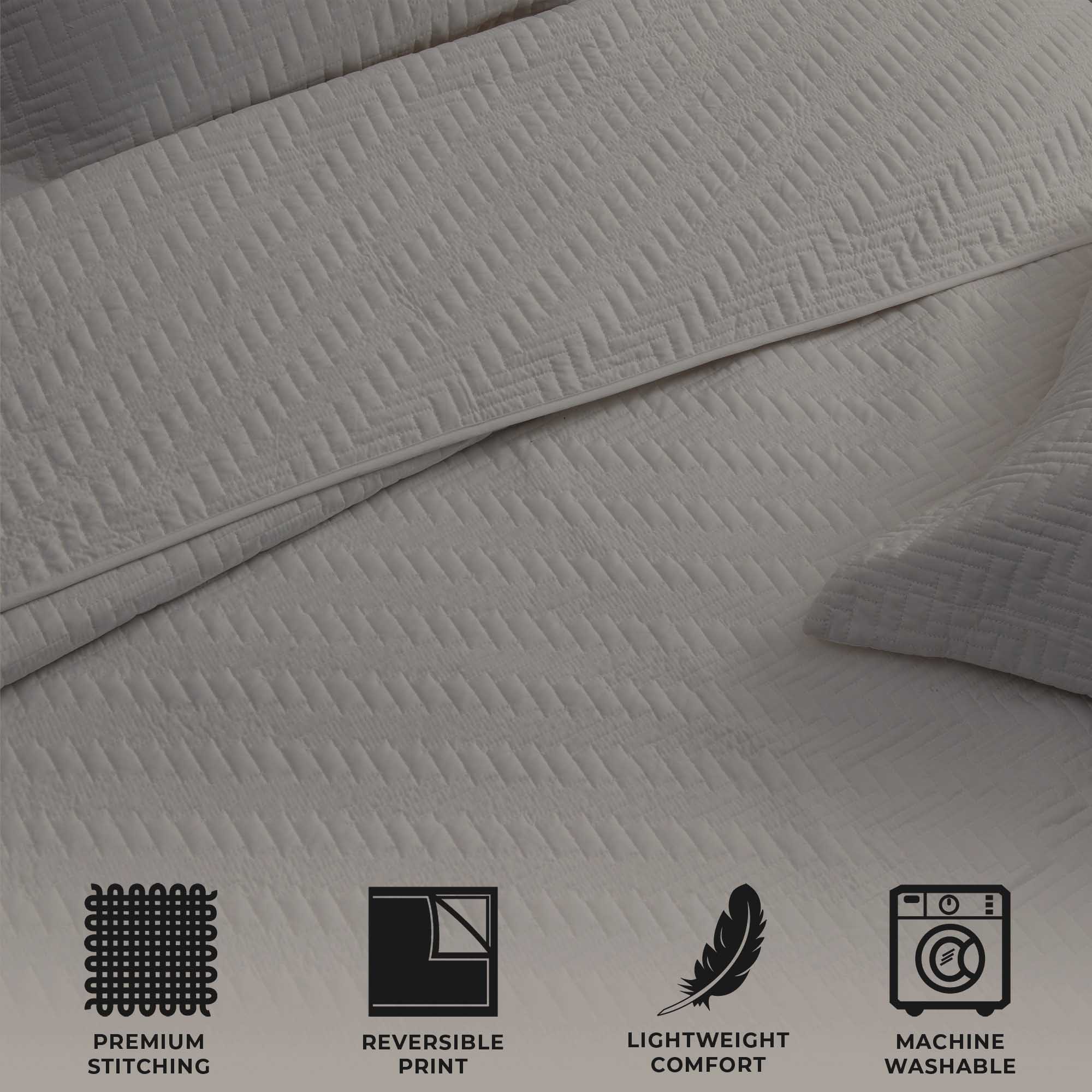 Herringbone Stitched Quilt - Louise Collection