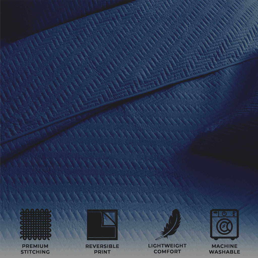 Herringbone Stitched Quilt - Louise Collection